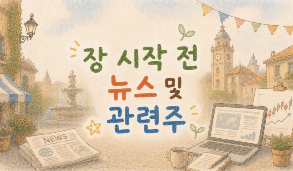시장 흐름을 읽는 눈 장 시작 전 뉴스 및 관련주 대표 이미지